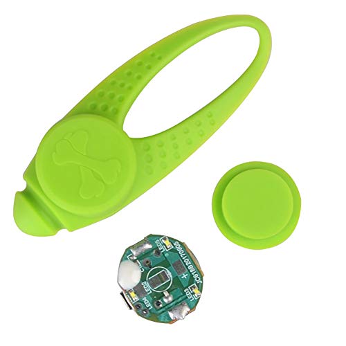 Hemore LED-Halsband für Hunde, Katzen, Haustiere, wasserdicht, blinkend, Silikon, zum Anklipsen, 3 Blinkmodi, Rot