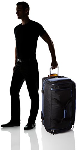 Travelpro Bold Drop Bottom Wheeled Rolling Duffel Bag, Black/Navy, 30-Inch