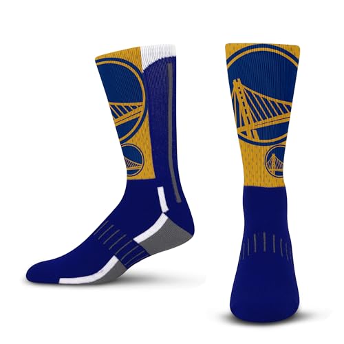 For Bare Feet NBA GOLDEN STATE WARRIORS Logo Zoom Mesh Secondary Color Crew Sock Youth