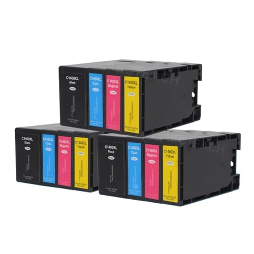 Cartouche d'encre PGI 1400 XL pour imprimantes MAXIFY MB2340 et MB2040 en lot de 3 packs complets
