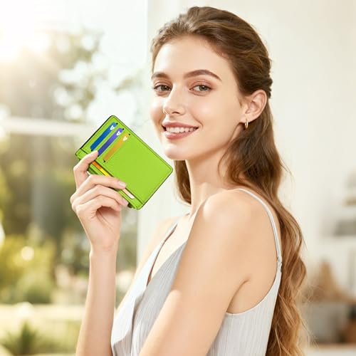 Image of Tipmile Womens Credit Card Holder Wallet, Small Slim RFID Blocking Sleeve | Mini Tiny Cute ID Case, Minimalist Zipper Pocket Wallet, Thin Coin Purse, Mothers Gift