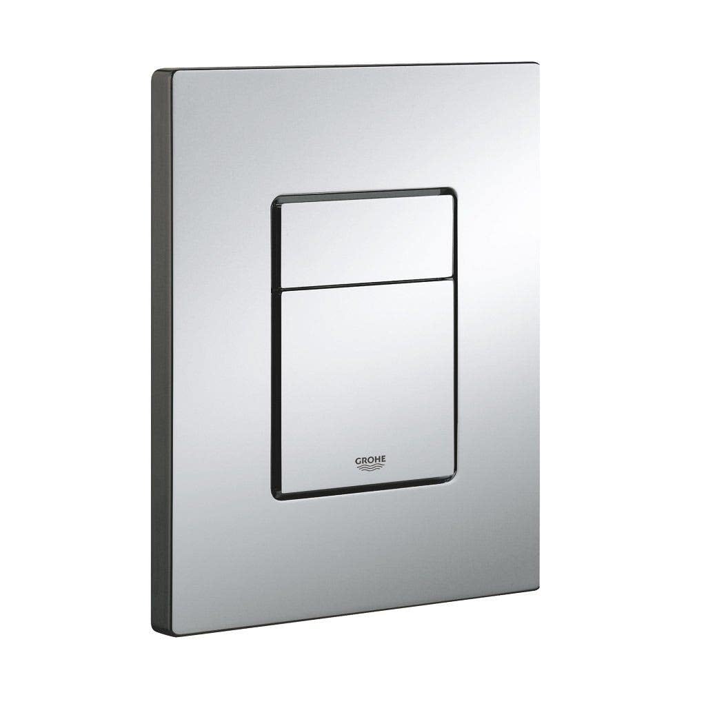 GROHE Skate Cosmopolitan Flush Plate for Concealed Gd2 Cisterns, Water-Saving, Dual Flush with Start-and-Stop Activation, Easy to Install, Chrome, 38732000