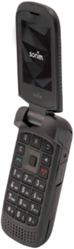 Side view of the Sonim XP3 XP3800 showing the camera lens and external display.