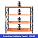 LuckyNote】Garage Shelves Heavy Duty - 4400 lbs Garage Storage 4 Levels, Adjustable Metal Shelving Units and Storage, Industrial Shelves Utility Shelves for Commercial Store Tools Gym, 3 parcels.