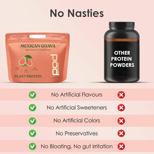 Image of Pea Protein Isolate Powder | Vegan Plant Protein, No Added Sugar, Dairy Free| Clean & Easy to Digest with Essential Amino Acids (500 Grams, Mexican Guava)
