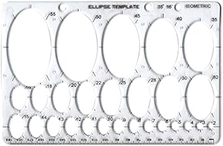 Major Brushes Ellipse Isometric Template Stencil