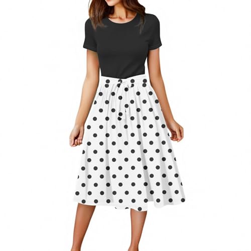 Generisch Kleider lang italienische Mode Damen Weiß 2XL