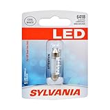 SYLVANIA - 6418 36mm Festoon LED White Mini Bulb - Bright LED Bulb, Ideal for Interior Lighting - Dome, Trunk, Cargo and License Plate (Contains 1 Bulb)