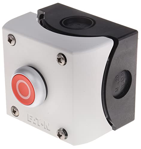 Eaton 216521 Poussoir, 1 NO + 1 NC, plat, rouge, montage