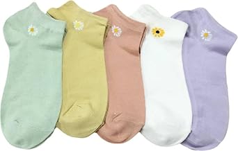 SURYAANSHI SERISIMPLE Women Bamboo Ankle Socks Low Cut Thin Sock Lightweight Pastal Color Soft Sock 5 Pairs