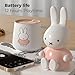 Miffy Portable Bluetooth Speakers, Cute Portable Wireless Speakers with Loud Stereo Sound, Built-in Mic, TF-Card Slot, Dual Pairing,40H Playtime for Room, Desk Decor, for her (Pink)