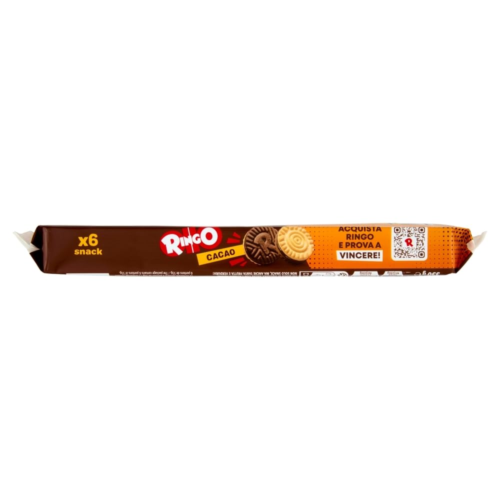 Italian Gourmet – Ringo Cacao Biscuits Sandwich au Cacao, Lot de 12 x 330 g, Biscuits fourrés crème, Goûter & Snack, Format familial, Idéal petit-déjeuner/pause café + Italian Gourmet Polpa