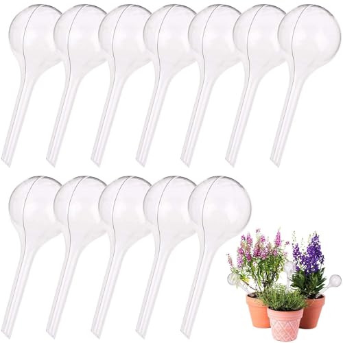 LOCOLO pnd001 12-Count Small Watering Globes Plant Watering Globes Imitation Glass Watering Bulbs Houseplant Plant Pot Bulbs PVC Self Watering Irrigation Drippers for Garden 1.96 Inch Diameter