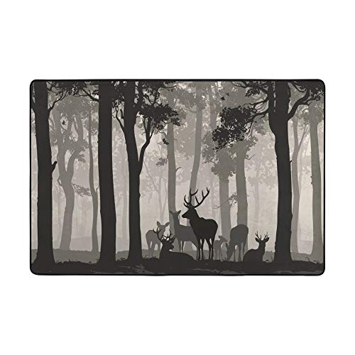 Tapis noir pour salon de taille moyenne tapis de salle à manger résistant à l'usure