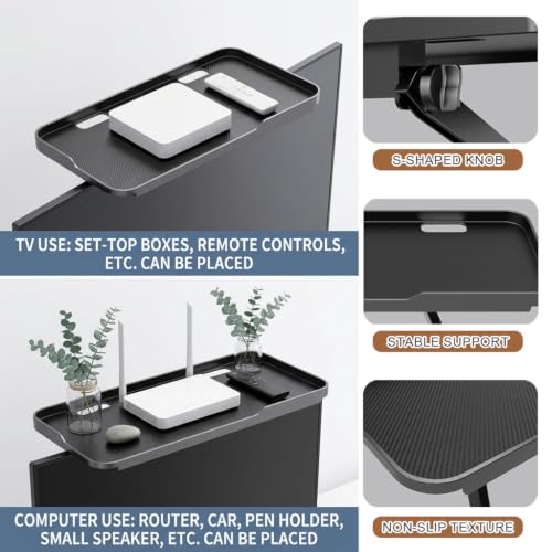 Image of HASTHIP Screen Top Shelf ABS Adjustable Mount with Cable Hole