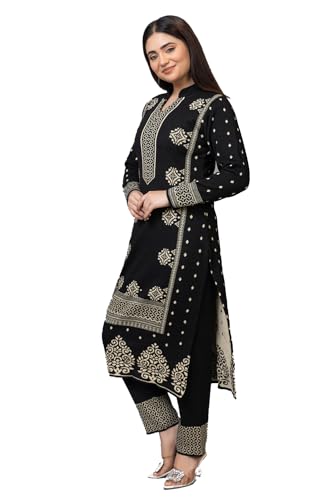 Image of ColorChakra Woolen Kurta Palazzo Set for Womens Winter wear Wool Kurti Sizes M to 4XL