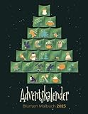 Adventskalender und Blumen Malbuch 2023: Ein Niedliches Weihnachts-Countdown-Geschenk mit 24 Wunderschöne Rosen- und Blumenmotiven zum Ausmalen für Mädchen, Frauen, Senioren und Erwachsene