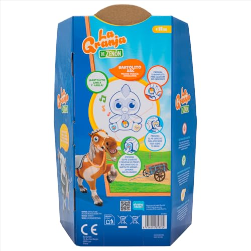 Miniatura 6 de Bandai Bartolito ABC Peluche Interactivo de 30 cm con Sonidos, Música y Aprendizaje en Inglés y Español, Incluye 2 Pilas AA, Juguete Educativo y Divertido para Niños (AR85870)