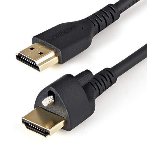 Image of StarTech 3ft HDMI 2.0 Cable with Locking Screw, 4K 60Hz, HDR, Male to Male