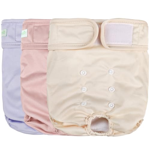 Image of wegreeco Washable Reusable Premium Dog Diapers, Pack of 3, Small Dog Puppy & Doggy Diapers Female, Dog Period Panties Diapers Female in Heat XXL