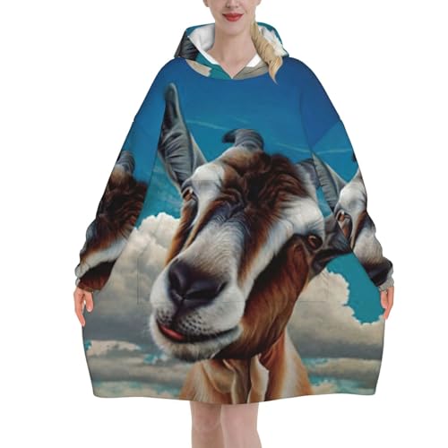 Couverture à capuche en flanelle épaisse sweat plaid géant à manches