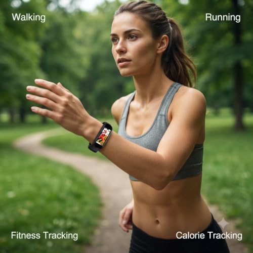 Image of Drumstone (𝐁𝐞𝐬𝐭 𝐂𝐡𝐨𝐢𝐜𝐞 Smart Fitness Tracker Band with Heart Rate Monitor, Step Counter, Calorie Tracker, Sleep Monitoring, Bluetooth Connectivity,Waterproof for Men &Women15 Years Warranty
