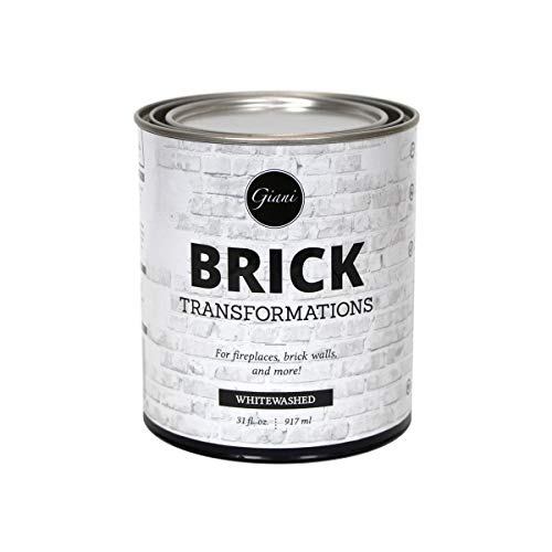 Giani Brick Transformations - Pintura blanqueada para paredes de ladrillo y chimeneas, 32 onzas líquidas