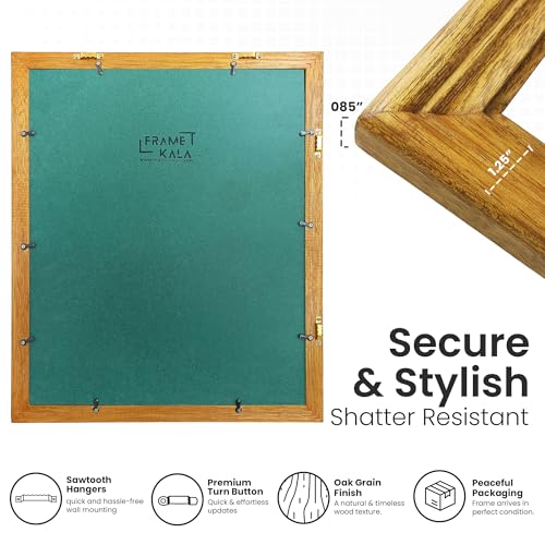 Image of Handmade Yellow Wooden Photo Frame, 16 x 20 inch Display for Artworks, Pictures and Photos of Your Loved Ones, Best for Home, Office, Wall Decor, Living Room, Bedroom, Red Cedar