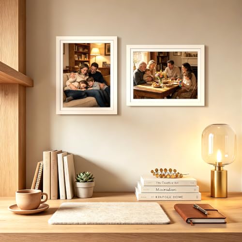 Image of upsimples 10x13 Picture Frames, Display Pictures 9x12 with Mat or 10 x 13 Without, Wall Hanging Photo Frame, White, 1 Pack
