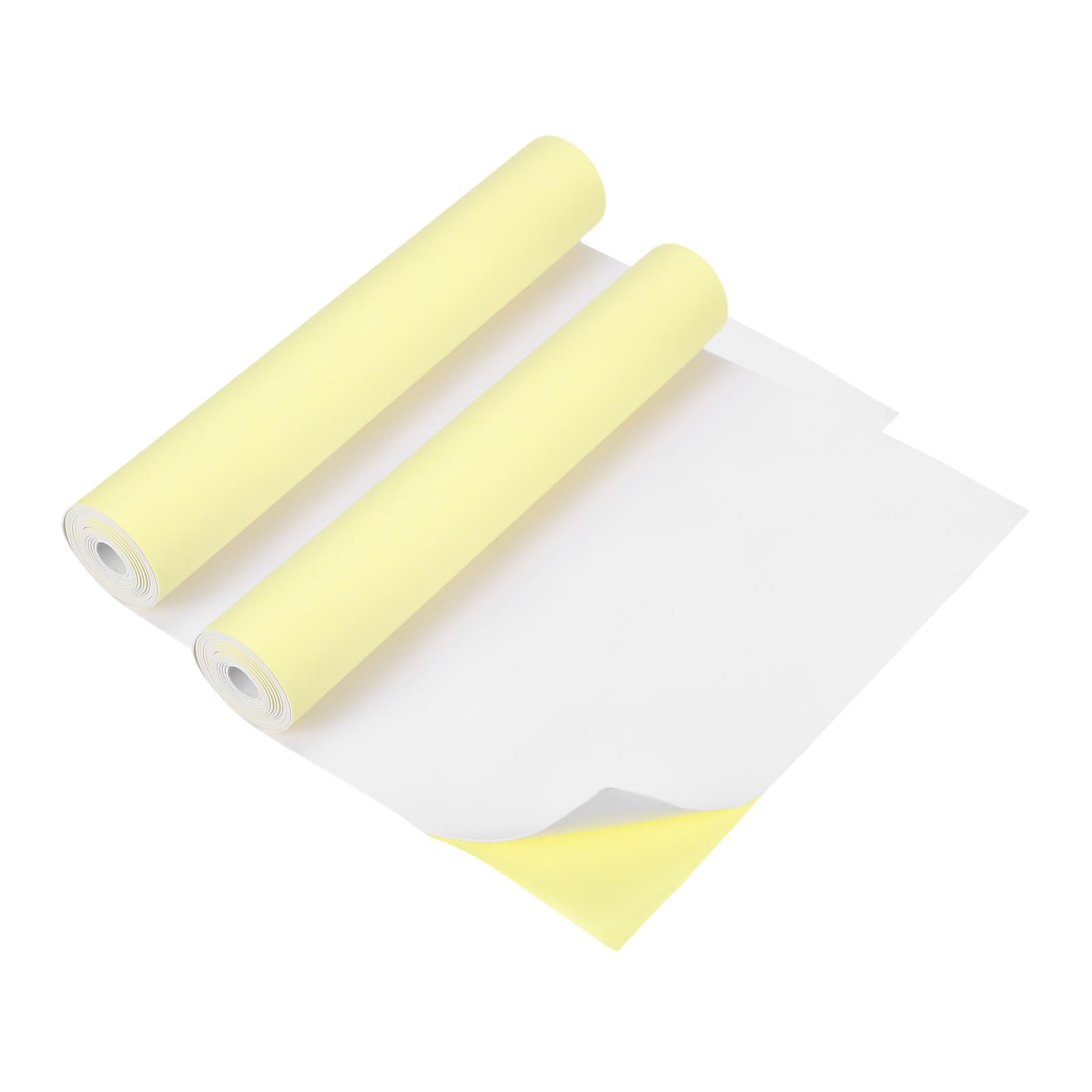 sourcing map 2 Pcs White Foam Sheets, 2000mmx330mmx1mm Self Adhesive EVA Foam Roll with Adhesive Backing for Crafts DIY Projects Furniture Protecting Gap Filling