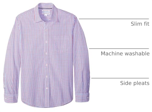 Image of Amazon Essentials Men's Regular-Fit Long-Sleeve Casual Poplin Shirt, Button Front, Business Casual, Collared