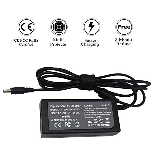 Lnocciy 19V 3.42A Ac Adapter Charger Power Supply Cord For Toshiba Pa3714U-1Aca Pa3467U-1Aca Pa3917U-1Aca Satellite C855-S5107 C855-S5111 C855-S5122 C55-B5300 C55-B5353 C55D-A5108 C55D-A5146 #TOP5