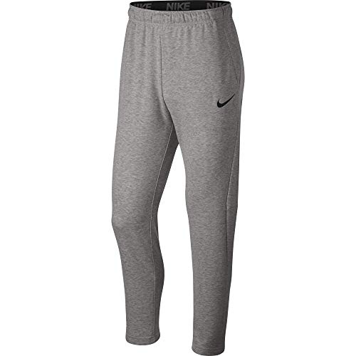 Image of NIKE Men's Dry Fleece Training Pants, Dark Grey Heather/Black, XX-Large