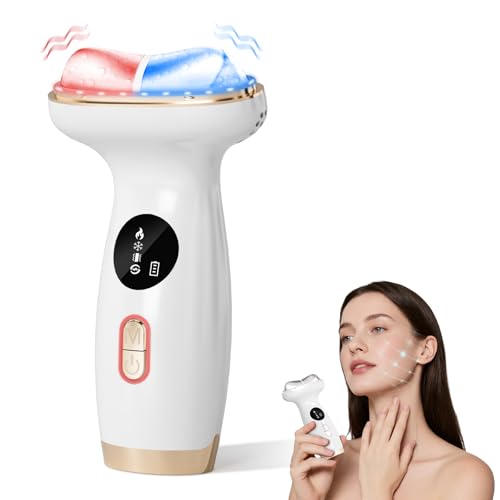 Red Light for Face & Neck Beauty Massager, 7-in-1 LED Gua Sha Sculptor, Microcurrent, Vibration for Face Neck Eye Lifting, Wrinkles, Puffiness, Firming Puffiness & Firming Skincare Tool