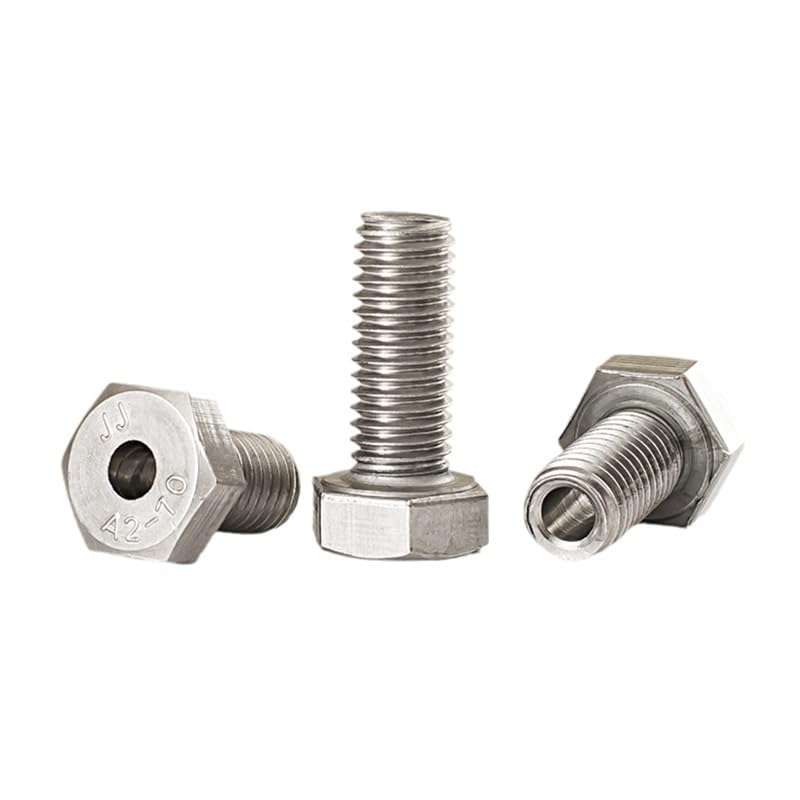 304 Stainless Steel Hex Hollow Screws – M4 To M20, 8-100mm Lengths, 1/2/5-Pack Options, Through-Hole Design
