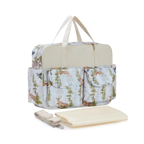 Image of Winnies Baby Diaper Bag for Moms | Travel Maternity Nappy Messengers Tote with Multiple Pockets | Large Capacity Stylish Bags for Baby Essentials