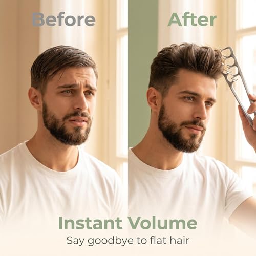 Peine texturizador con dientes anchos gris para cabello miniatura 4