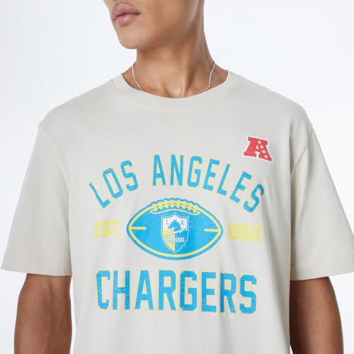 T-shirt Los Angeles Chargers NFL stone mixte au look vintage decontracte