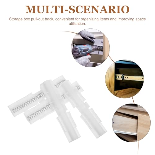 4PCS Bifold Door Spring Slide - Mecanismo Guía con Resorte para Puerta Plegable de Clóset de ABS Compatible con Puertas de 1" a 1-3/8" - Guía de Riel de Herrajes Fácil Instalación miniatura 4