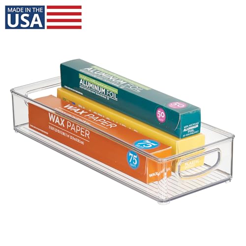 iDesign Slim Extra Long Clear Storage Bin, Narrow Stackable Organizer for Kitchen or Pantry - Additional View