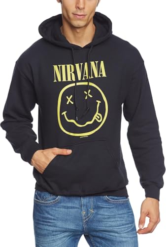 Nirvana Men's Smile Pull Over Hoodie Black | Officially Licensed Merchandise