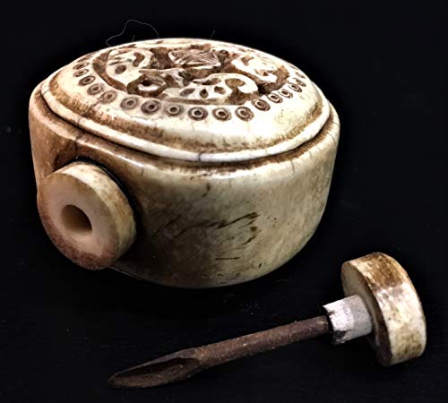 China Fine Craft 2" Antique Bone Snuff Bottle Sb03