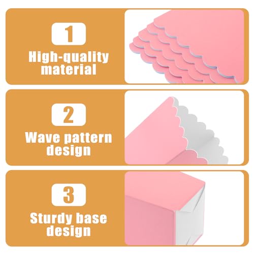 Image of 50 Pcs Pink Popcorn Boxes Mini Paper Popcorn Box Cardboard for Party Disposable Snack Candy Holder for Movie Nights Birthday Wedding (Light pink)