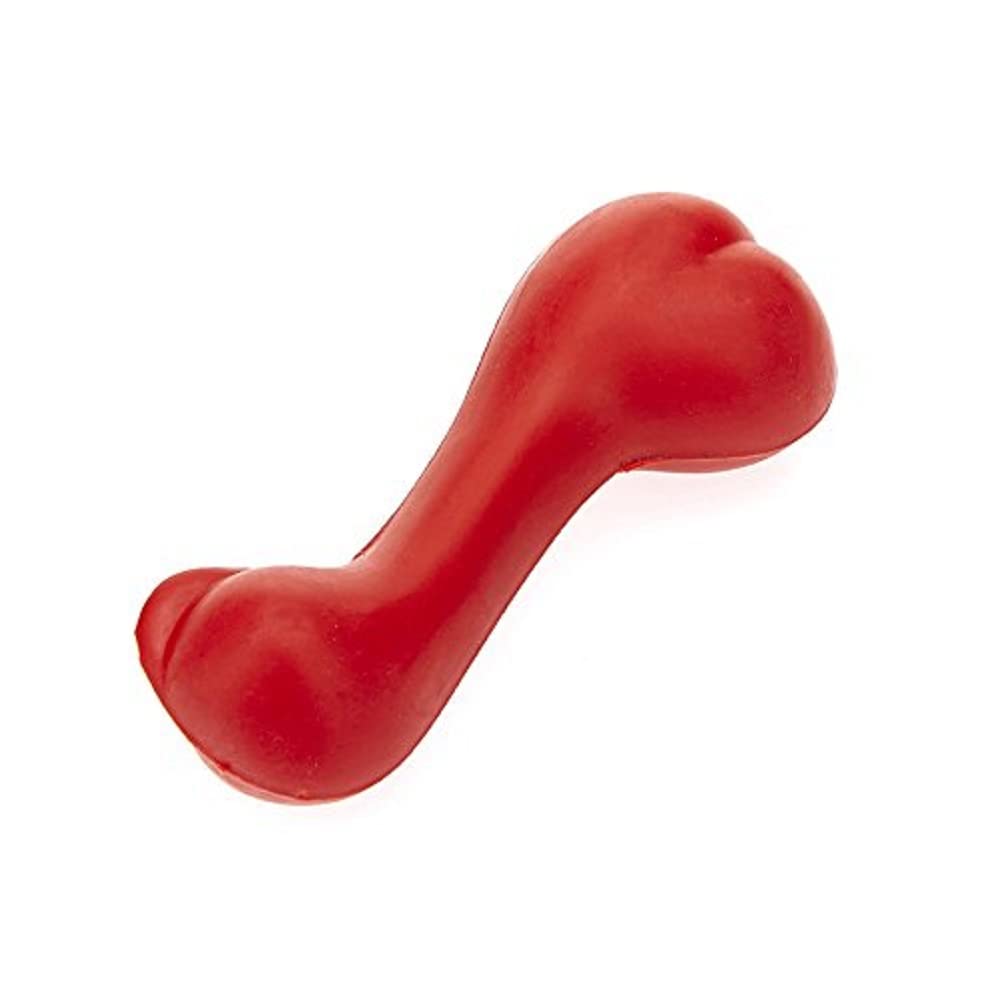 CLASSIC Pet Products Solid Rubber Bone, 130 mm, Red