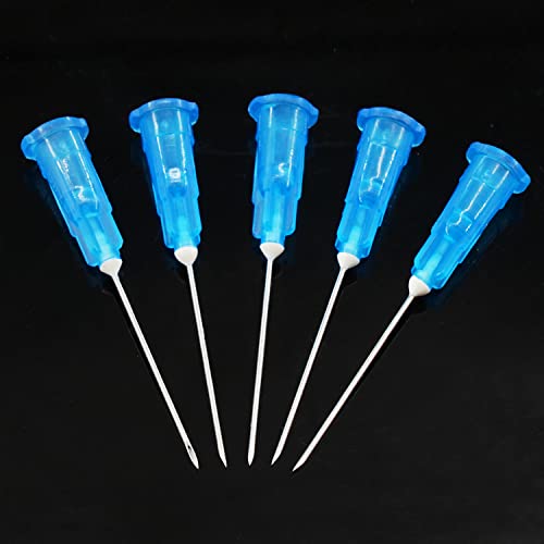Image of 300 Pack 23Ga 1Inch Sterile Disposable Injection Needle with Cap for Scientific and Industrial Dispensing Needle Accessories