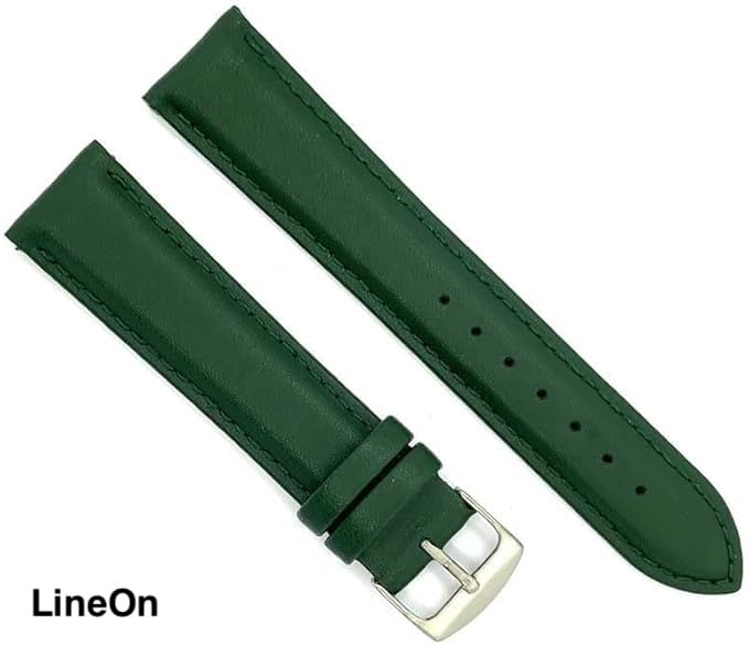 Image of Lineon Colourful 18mm Full Padded Univarsal Vegan Leather Watch Strap For Branded Watches Compitable with (Titan, Timex, Casio, Sonata etc) Tool and Pins Include