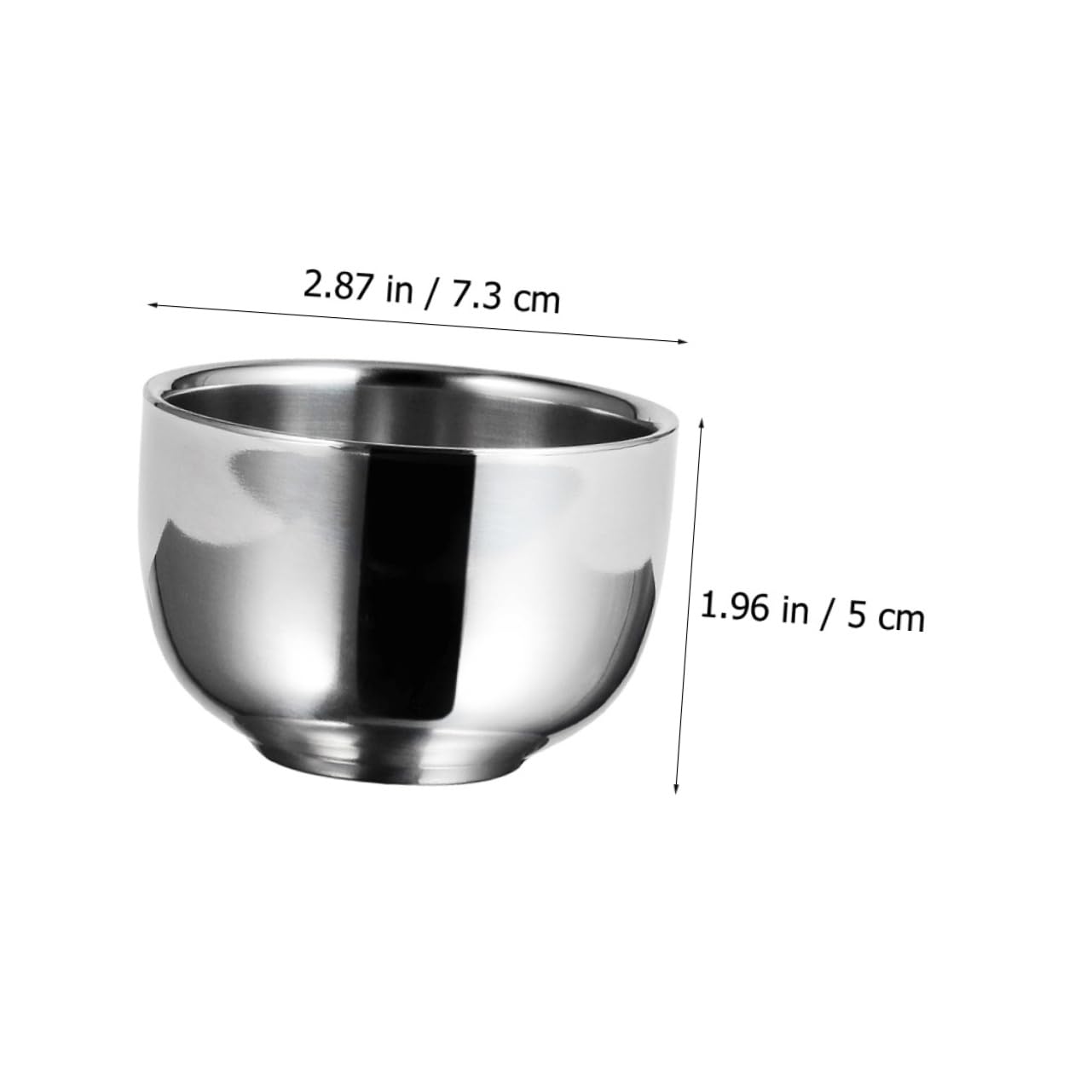 Didiseaon 2 Pcs Practical Shaving Bowl for Men Rustproof Stainless Steel Travel-friendly