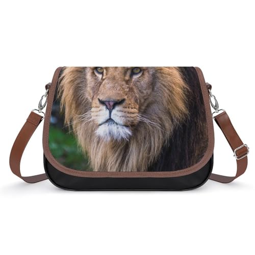 Sac en cuir motif lion pour femme élégant et résistant aux intempéries