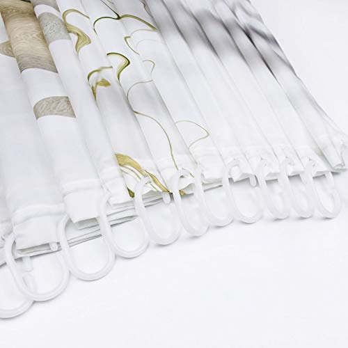 Alishomtll Tenda da doccia in tessuto con anelli