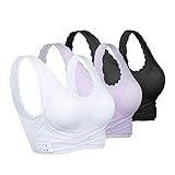 Aus hochwertigem, atmungsaktivem Material, das weich, bequem, stark, flexibel ist. Keine Bügel, keine Nähte, gepolstert mit herausnehmbaren Schaumstoff Pads